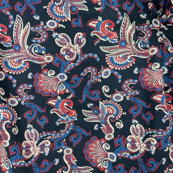 EUC Ba&sh Rym Top Black Ruffle Paisley Medium M 100% Cotton - Picture 4 of 10